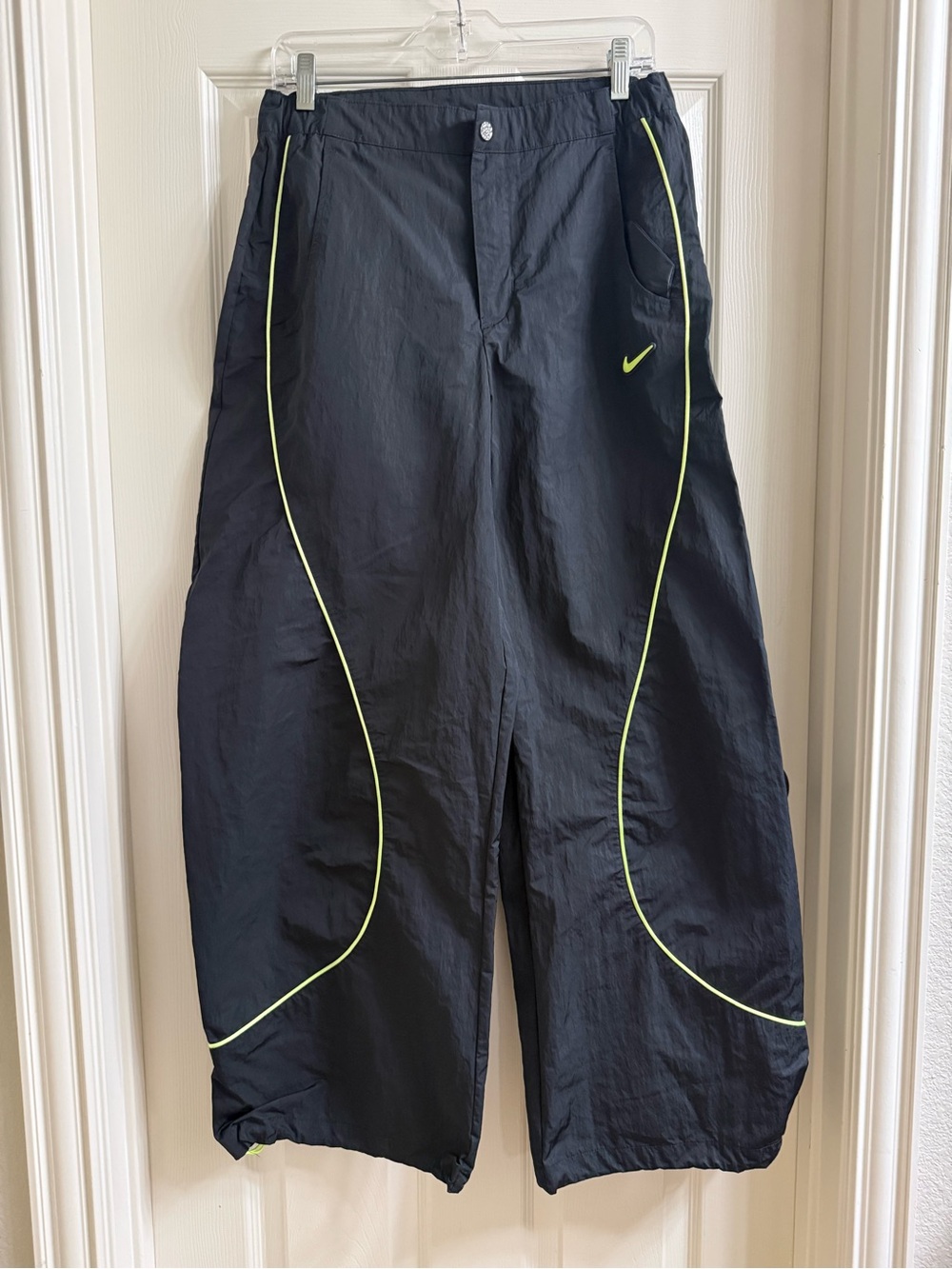 Nike Project F.R.O.G. Tobi Black Jogger Pants with Neon Yellow Piping